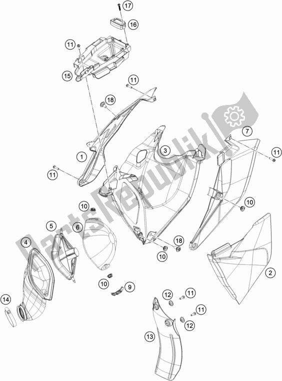 Alle onderdelen voor de Luchtfilter van de KTM 85 SX 17/ 14 2018