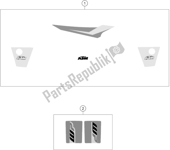 All parts for the Decal of the KTM 85 SX 17/ 14 EU 2017