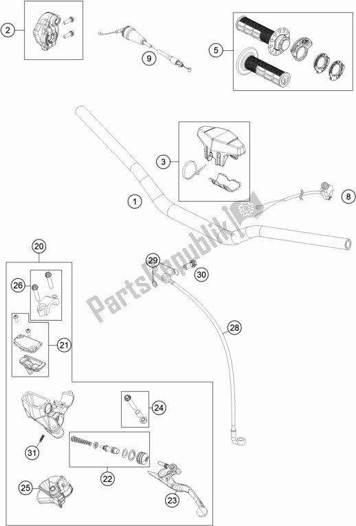 Toutes les pièces pour le Guidon, Commandes du KTM 85 SX 17/ 14 EU 2018