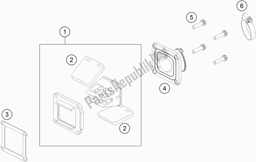 Toutes les pièces pour le Boîtier De Valve De Roseau du KTM 85 SX 17/ 14 EU 2018