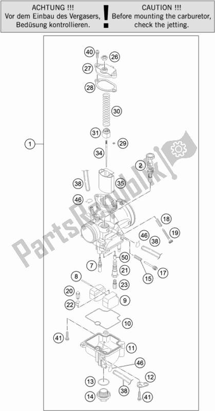 Tutte le parti per il Carburatore del KTM 85 SX 17/ 14 EU 2019