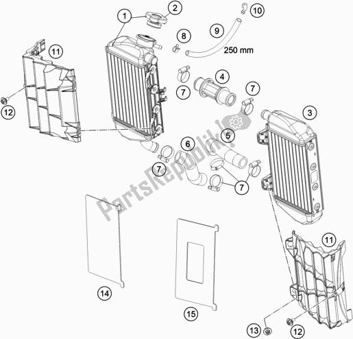 Alle onderdelen voor de Koelsysteem van de KTM 85 SX 17/ 14 EU 2020
