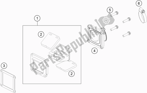 Todas las partes para Caja De Válvula De Lámina de KTM 85 SX 17/ 14 EU 2021