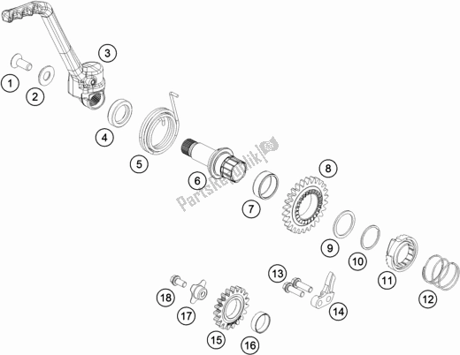 Todas las partes para Iniciador de KTM 85 SX 19/ 16 2018