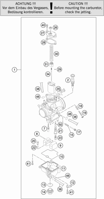 Toutes les pièces pour le Carburateur du KTM 85 SX 19/ 16 2019