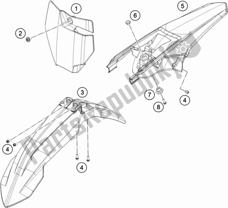 Toutes les pièces pour le Masque, Ailes du KTM 85 SX 19/ 16 2019