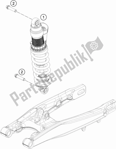 Alle onderdelen voor de Schokdemper van de KTM 85 SX 19/ 16 2019