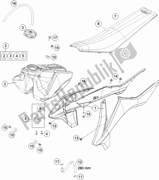 Toutes les pièces pour le Réservoir, Siège du KTM 85 SX 19/ 16 2019