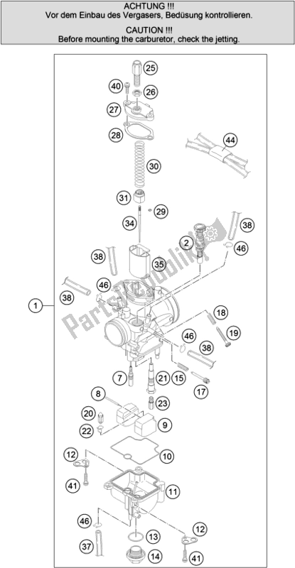 Toutes les pièces pour le Carburateur du KTM 85 SX 19/ 16 EU 2017