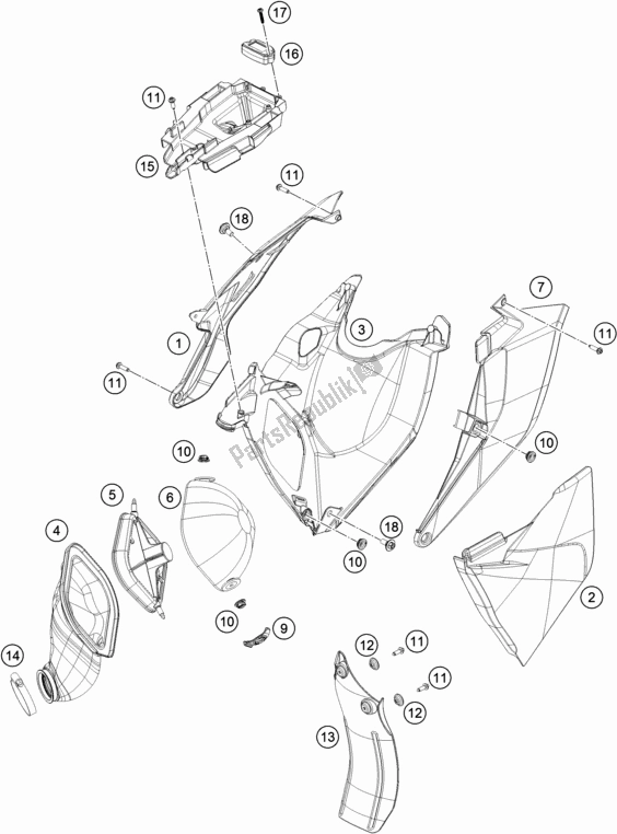 Alle onderdelen voor de Luchtfilter van de KTM 85 SX 19/ 16 EU 2018