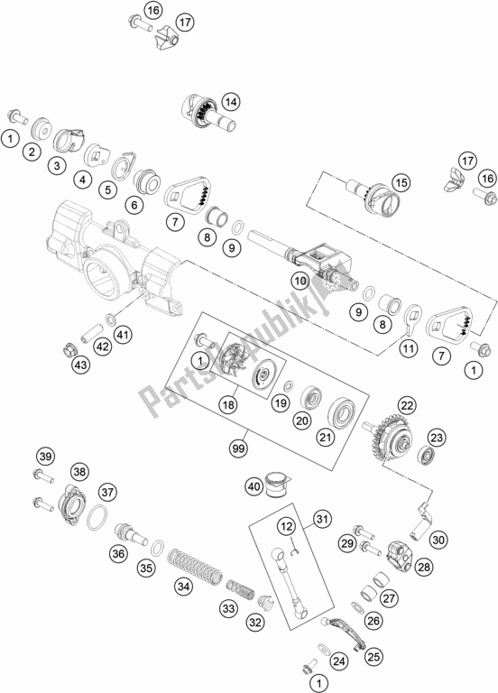 Tutte le parti per il Controllo Di Scarico del KTM 85 SX 19/ 16 EU 2018