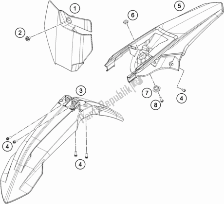 Toutes les pièces pour le Masque, Ailes du KTM 85 SX 19/ 16 EU 2018