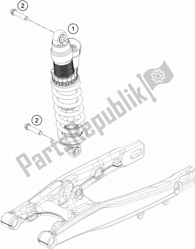 Alle onderdelen voor de Schokdemper van de KTM 85 SX 19/ 16 EU 2018