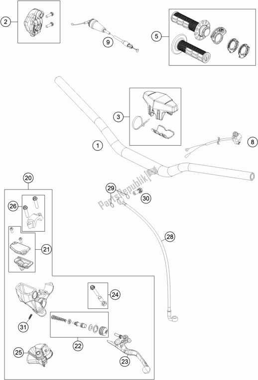 Tutte le parti per il Manubrio, Comandi del KTM 85 SX 19/ 16 EU 2019