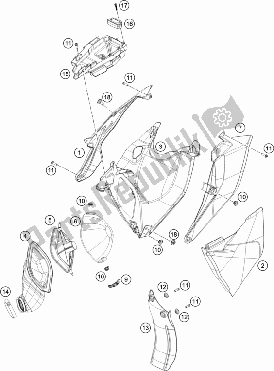 All parts for the Air Filter of the KTM 85 SX 19/ 16 EU 2021