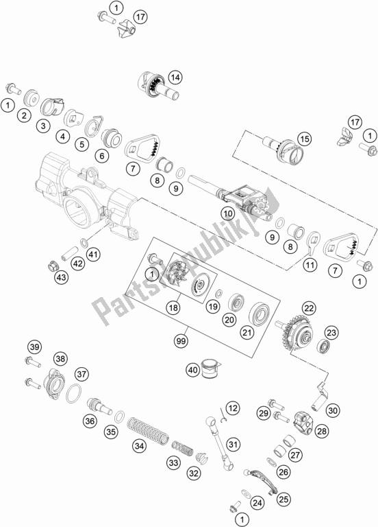 Toutes les pièces pour le Contrôle D'échappement du KTM 85 SX 19/ 16 EU 2021