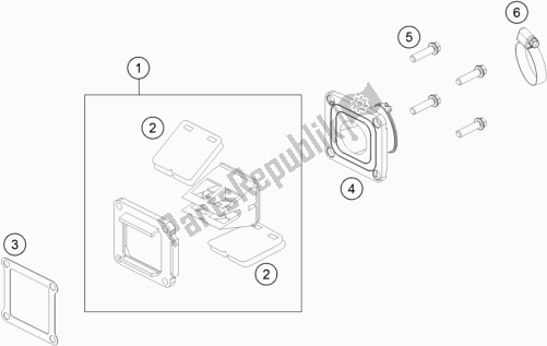 Toutes les pièces pour le Boîtier De Valve De Roseau du KTM 85 SX 19/ 16 EU 2021