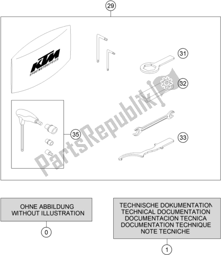 All parts for the Seperate Enclosure of the KTM 890 Adventure,black US 2021