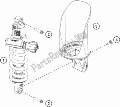 Toutes les pièces pour le Amortisseur du KTM 890 Adventure,black US 2021