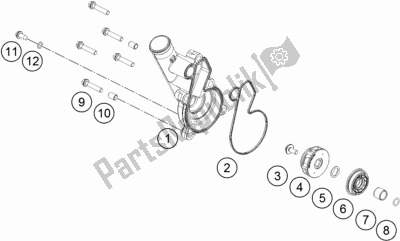 Toutes les pièces pour le Pompe à Eau du KTM 890 Adventure,black US 2021