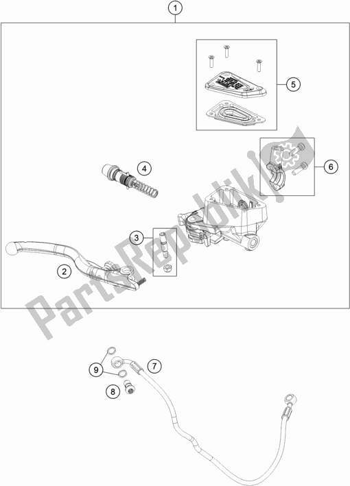 Tutte le parti per il Front Brake Control del KTM 890 Adventure R EU 2021