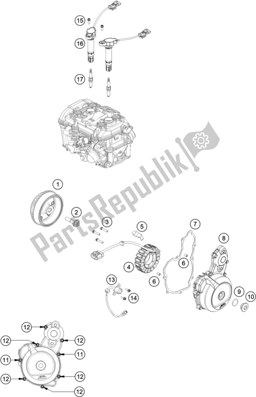 Toutes les pièces pour le Système De Mise à Feu du KTM 890 Adventure R EU 2021