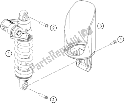 All parts for the Shock Absorber of the KTM 890 Adventure R EU 2021