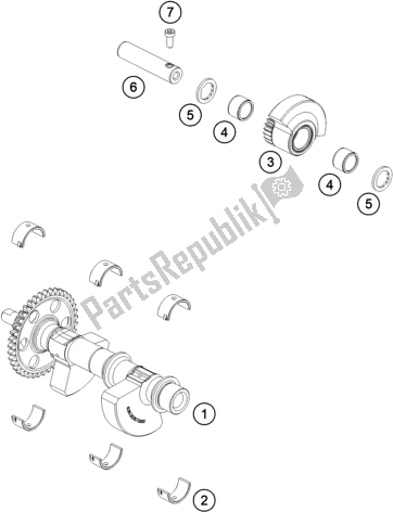 All parts for the Balancer Shaft of the KTM 890 Adventure R Rally EU 2021