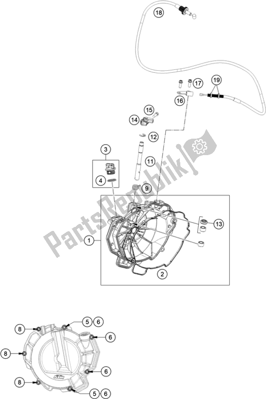 All parts for the Clutch Cover of the KTM 890 Adventure R Rally EU 2021