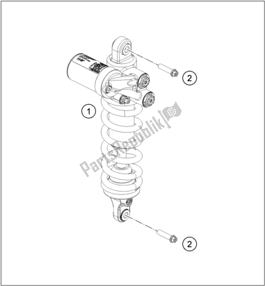 All parts for the Shock Absorber of the KTM 890 Adventure R Rally EU 2021