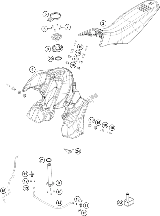 All parts for the Tank, Seat of the KTM 890 Adventure R Rally EU 2021