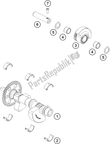 All parts for the Balancer Shaft of the KTM 890 Adventure R Rally US 2021