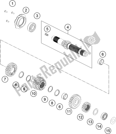 All parts for the Transmission I - Main Shaft of the KTM 890 Adventure R Rally US 2021