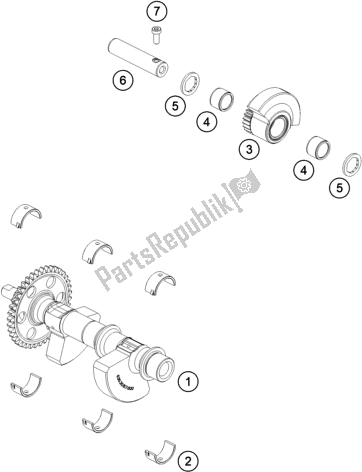 All parts for the Balancer Shaft of the KTM 890 Adventure R US 2021