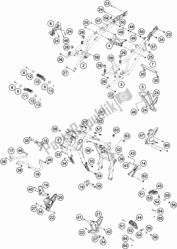 Tutte le parti per il Telaio del KTM 890 Adventure R US 2021