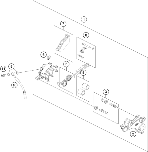 Tutte le parti per il Pinza Freno Posteriore del KTM 890 Adventure R US 2021