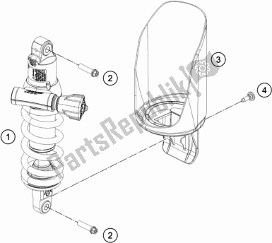 Tutte le parti per il Ammortizzatore del KTM 890 Adventure R US 2021