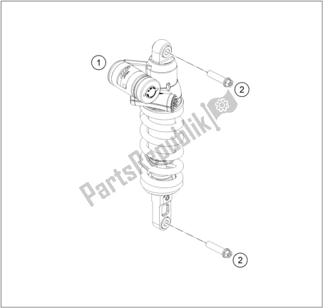 All parts for the Shock Absorber of the KTM 890 Duke R EU 2020