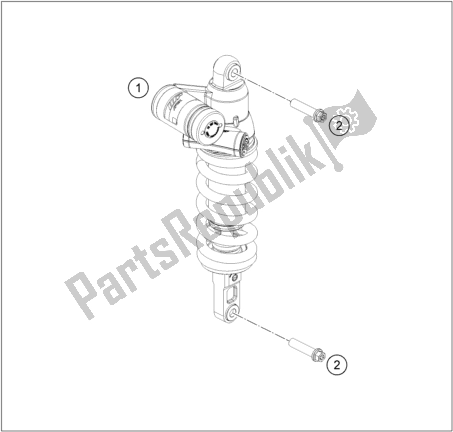 All parts for the Shock Absorber of the KTM 890 Duke R EU 2021