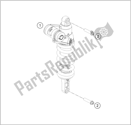 All parts for the Shock Absorber of the KTM 890 Duke R EU 2021