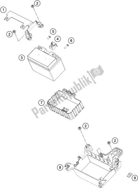 Wszystkie części do Bateria KTM 890 Duke R US 2020