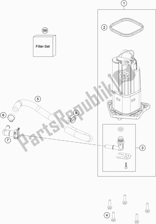 Todas las partes para Bomba De Combustible de KTM 890 Duke R US 2020