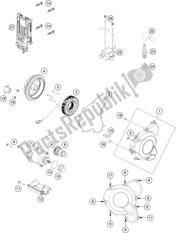 All parts for the Ignition System of the KTM EC 250 EU 2021