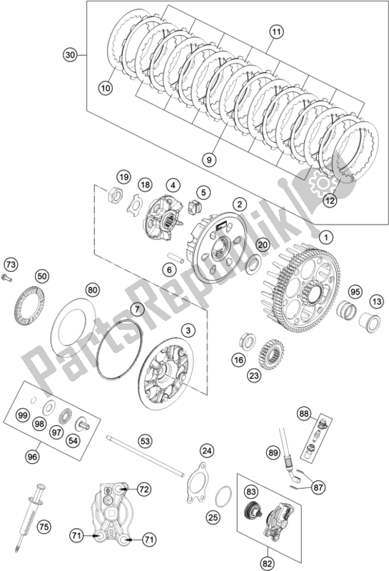 Tutte le parti per il Frizione del KTM EC 250F EU 2021