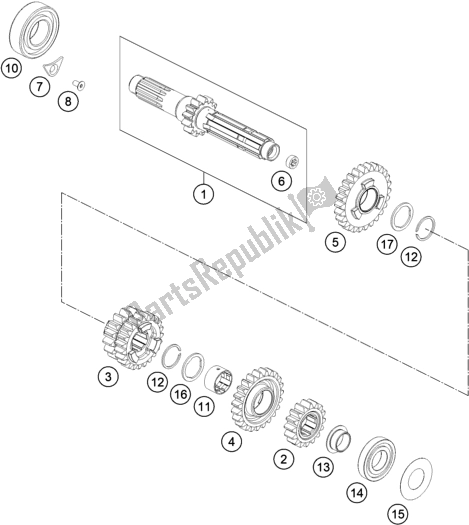 Toutes les pièces pour le Transmission I - Arbre Principal du KTM EC 250F EU 2021