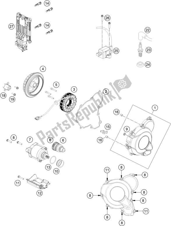 All parts for the Ignition System of the KTM EC 300 EU 2021