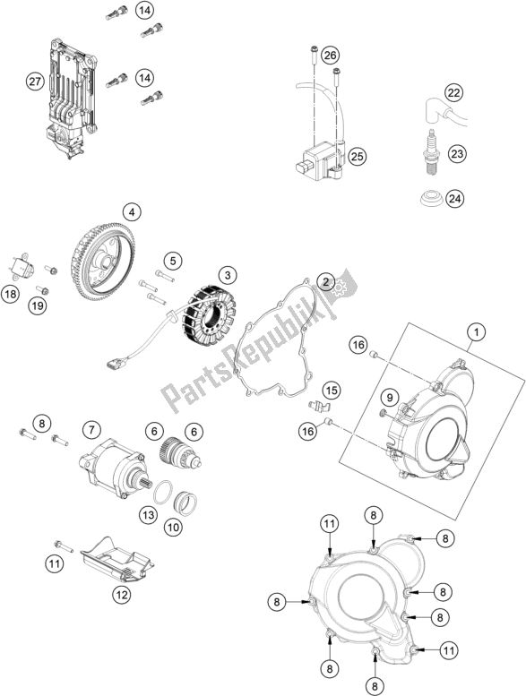 All parts for the Ignition System of the KTM EC 300 EU 2021