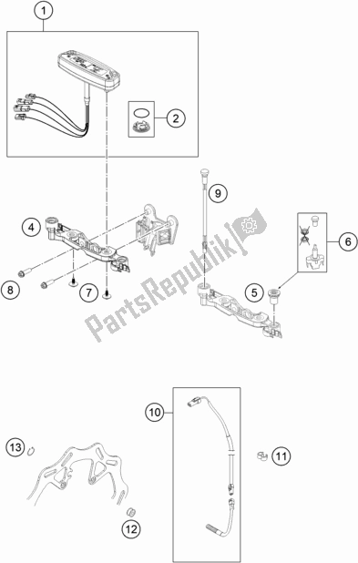 All parts for the Instruments / Lock System of the KTM EC 300 US 2021