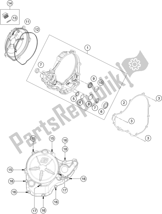 Wszystkie części do Pokrywa Sprz? G? A KTM EX 250F US 2021