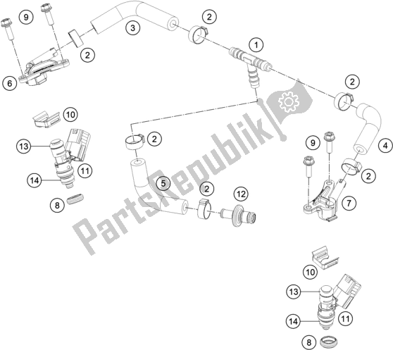 Tutte le parti per il Fuel Distributor del KTM EX 300 US 2021